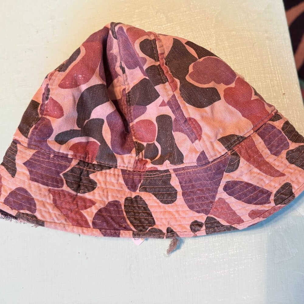 Vintage Camo Print "Gilligan" Hat from 1970s